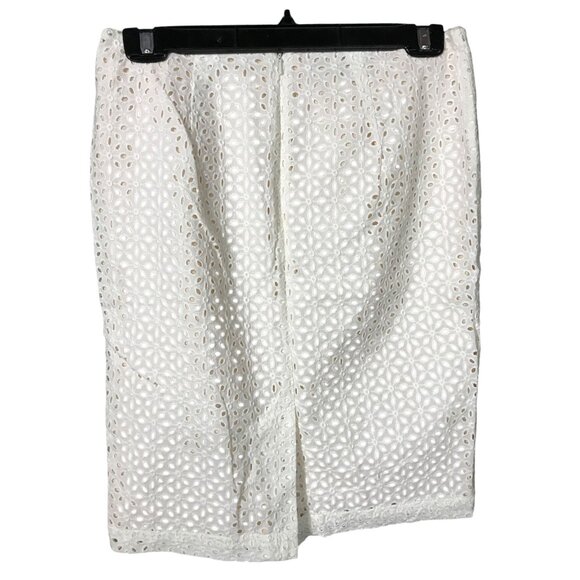 Talbots Nude with White eyelet overlay‎ Pencil Skirt - Picture 2 of 4